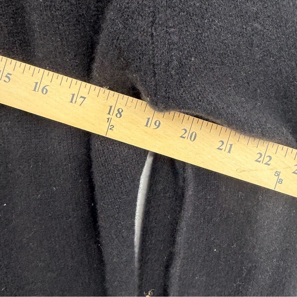 brazeau tricot 100% cashmere cardigan black sz M 3 shawl collar ribbed cuffs - Picture 7 of 8
